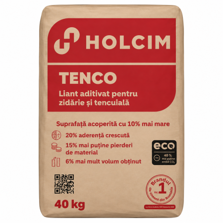 Liant aditivat Holcim Tenco MC 12,5 pentru zidarie si tencuiala, 40 kg